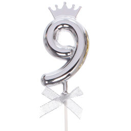 Топпер Цифра Королевский вечер "9" 22 см, микс