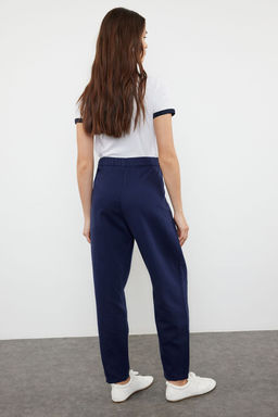 Lacivert Premium Dikis Detayl? Beli Lastikli Yuksek Bel Balon Jeans TWOAW25JE00002 - Trendyolmilla фото 5