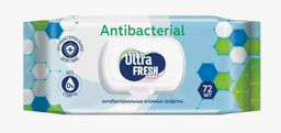 ULTRA FRESH влажн.салфетки (72шт) Antibacterial с клапаном