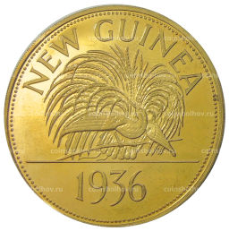 Монетовидный жетон 1 крона 1936 года Новая Гвинея (паттерн Едварда VIII)