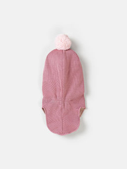 Шлем демисезонный из смесовой шерсти Пудра - Bungly фото 3