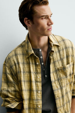 CAMISA RELAXED FIT CUADROS / Mantequilla - Zara фото 6