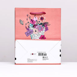 Подарочный пакет Цветы и бабочка, 18 х 22,3 х 10 см - Simaland фото 2