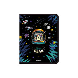 Цена за 4 шт. Папка для тетрадей на молнии пластиковая ErichKrause® Space Bear, A4+ (в пакете по 4 шт.)
