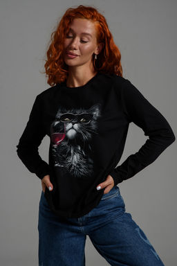 8541 Футболка с длинным рукавом женская