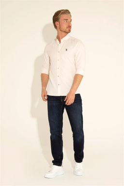 Мужская базовая рубашка с длинным рукавом Stone - U.s. polo assn фото 12