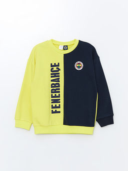 Bisiklet Yaka Fenerbah?e Bask?l? Erkek Bebek Sweatshirt ve E?ofman Alt? Tak?m - Waikiki фото 2