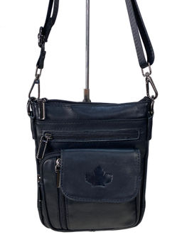 Сумка мужская из натуральной кожи, цвет черный