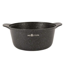 ЛА_АП_Кастрюля 4,0л со стекл. крышкой АП (темный мрамор) линия "Marble Induction арт. кмти43а Кукмор