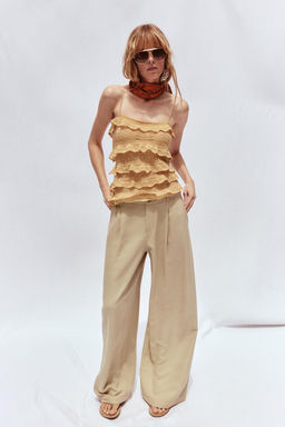 RUSTIC WIDE-LEG TROUSERS