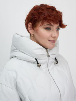 Куртка женская демисезонная с капюшоном серого цвета 1140Sr - Mtforce фото 12