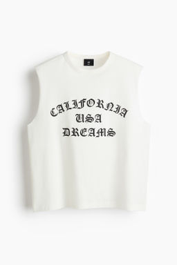 Camiseta sin mangas con motivo estampado Loose Fit