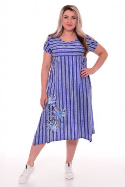 Платье женское 4-095а (крупная полоска)
