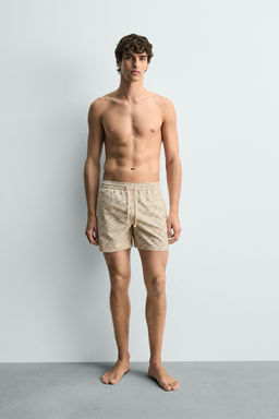 BA?ADOR MEDIO ESTAMPADO GEOM?TRICO / Crudo