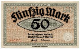 50 марок 1922 года Германия Нотгельд (Ландсберг)
