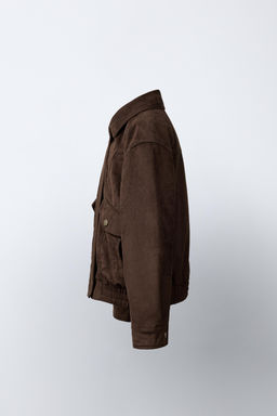 CAZADORA BOMBER EFECTO ANTE / Chocolate - Zara фото 3