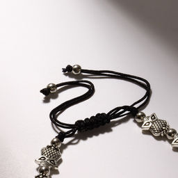 Цена за 2 шт. Браслет металл «Марджери» затягивающийся, сова, цвет серебро, 6см