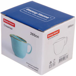 Цена за 2 шт. Молочник керамический 265мл "Tiffany Blue" 12,5*8,3*8,4см