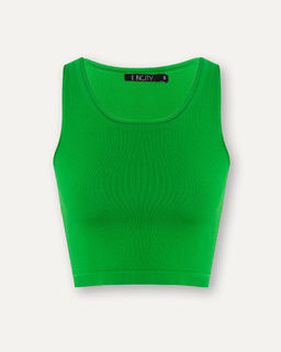 Укороченный зеленый топ - Incity фото 3