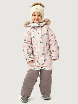 Комбинезон 8з0826 пудра/кофе