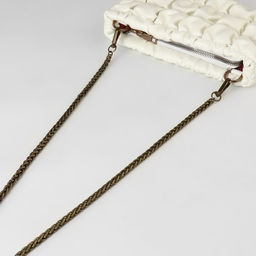 Цепочка для сумки, с карабинами, железная, 7×7 мм, 120 см, цвет бронзовый