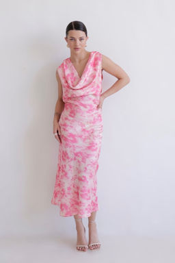 Martichelli Платье с вырезом по спинке в розовых оттенках  фото 12