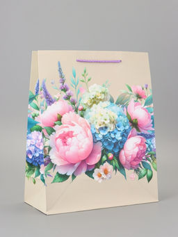 Цена за 2 шт. Пакет подарочный ламинированный «Красота и нежность» 26×12×32 см