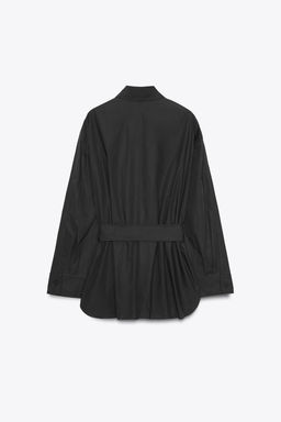 POPLIN SHIRT WITH BELT - Zara фото 5