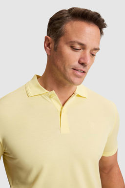 Erkek A__k Sar_ Regular Fit Polo Yaka Basic Ti__rt