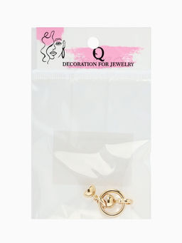 Замок-карабин с кольцом, 40?16?8 мм, медь, цвет золото