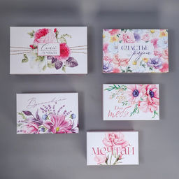 Набор подарочных коробок 5 в 1 Цветы, 22 14 8.5 32.5 20 12.5 см - Дарите счастье фото 15