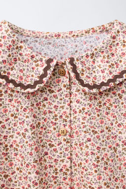 AGES 6-14 / LACE TRIM FLORAL PYJAMAS - Zara фото 6