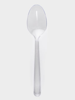 Цена за 50 шт. Ложка одноразовая для фуршета «Премиум», 18 см, пластик, прозрачная