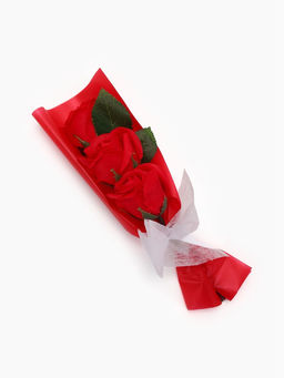 Букет из трех мыльных красных роз в колбе. - SB BEAUTY фото 6