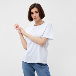 Футболка женская MINAKU Abstraction, белая, размер 48