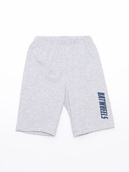 Beli Lastikli Bask?l? Erkek ?ocuk Pijama ?ort