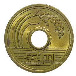 Монета 5 йен 1980 года Япония