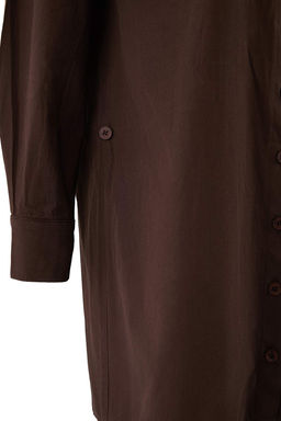 Kahverengi Duz K?sa / Mini Tuvit Etekli Dokuma Gomlek Elbise TWOAW26EL00367 - Trendyolmilla фото 8