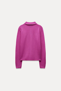 PLAIN POLO NECK 100% WOOL SWEATER - Zara фото 4