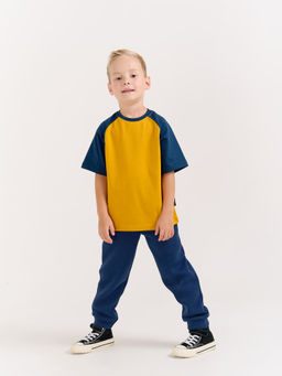 Футболка Колор блок Горчица - Bungly фото 5