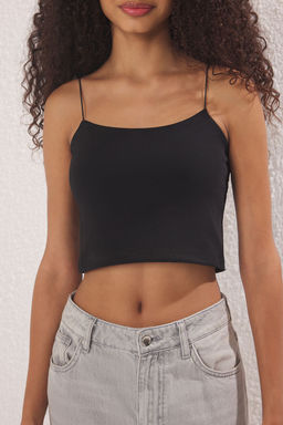 Trendyolmilla Antrasit-Beyaz-Bordo-Bej 4lu Paket Ask?l? Crop Vucuda Oturan Esnek Orme Atlet TWOSS25AL00051  фото 21