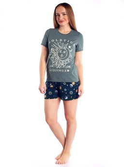 Костюм женский кулирка с шортами Созвездие лимон - Domtrik фото 5