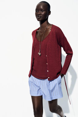 LINEN BLEND KNIT TOP - Zara фото 25