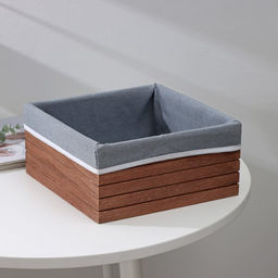 Корзина для хранения Доляна Storage, 232311 см, дерево, большая, цвет коричневый, серый  фото 3