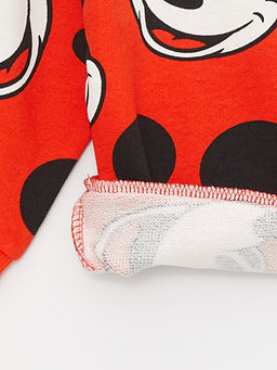 Bisiklet Yaka Mickey Mouse Bask?l? Erkek Bebek Sweatshirt ve E?ofman Alt - Waikiki фото 3
