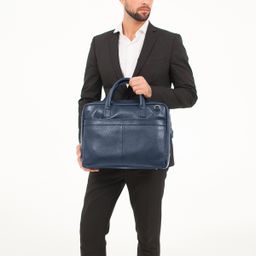 Кожаная деловая сумка для ноутбука Carter Black - Lakestone фото 25