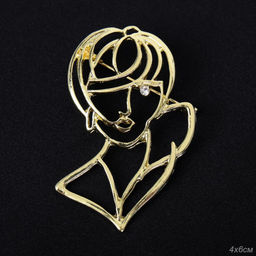 Брошь Дама / 2870-1 /уп 24/ - Галеонтрейд фото 3