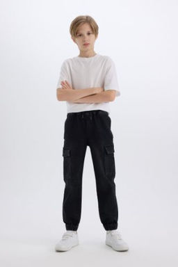 Erkek Cocuk Kargo Fit Jean Pantolon