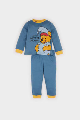 Пижамный комплект для маленьких мальчиков Disney Winnie The Pooh с круглым вырезом, длинными рукавами, верхом, длинным низом