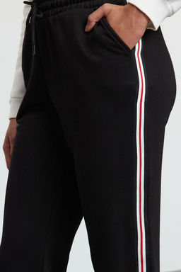 Siyah Yanlar? Serit Detayl? Loose Jogger Normal Bel Kal?n Orme Esofman Alt? PantolonTWOAW24EA00029 - Trendyolmilla фото 3